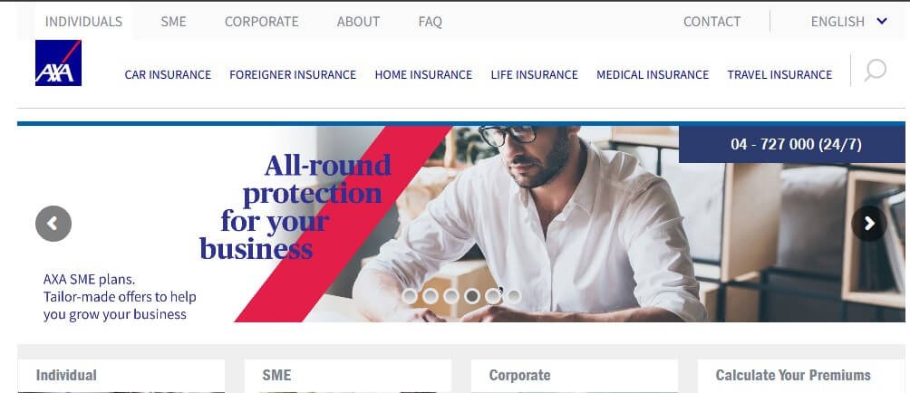 1. AXA Insurance UAE