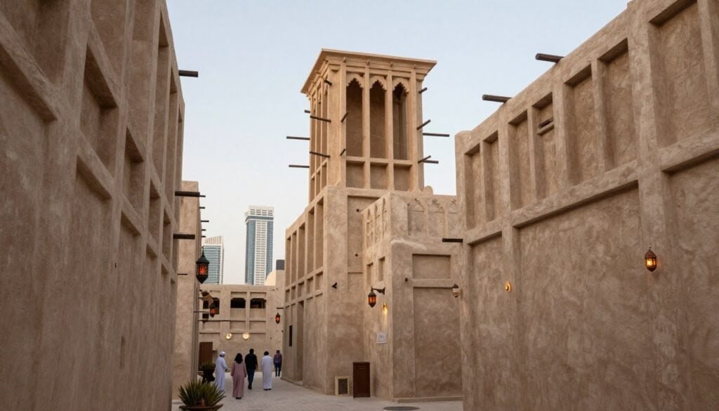 Al Fahidi Historical District in Dubai decorated for Ramadan 2026