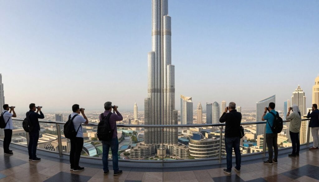Burj Khalifa observation deck with fewer visitors during Ramadan daytime 2026