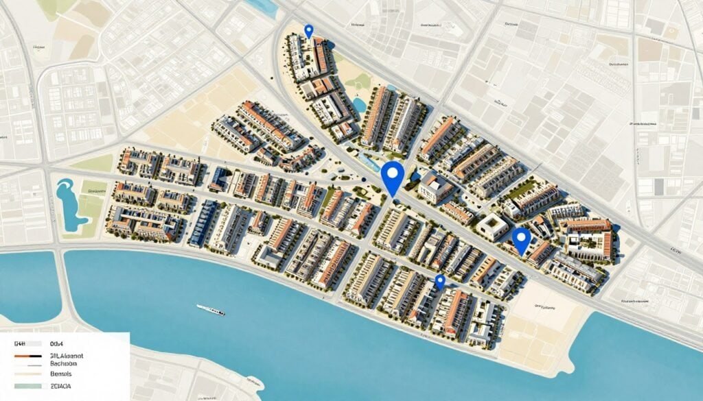 Dubai map showing prime residential communities and property hotspots 2026
