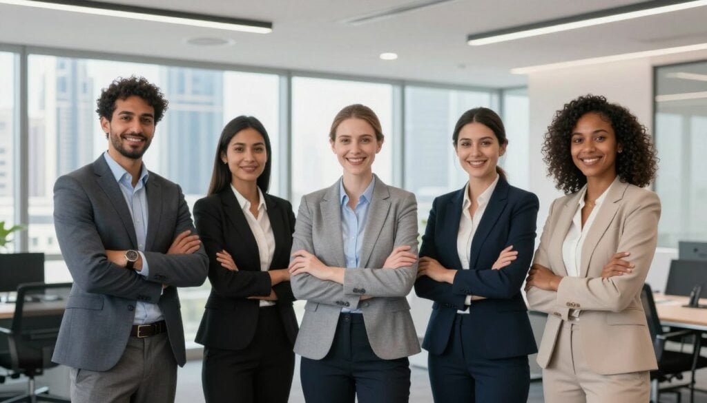 Team of Dubai real estate professionals ready to assist property buyers 2026