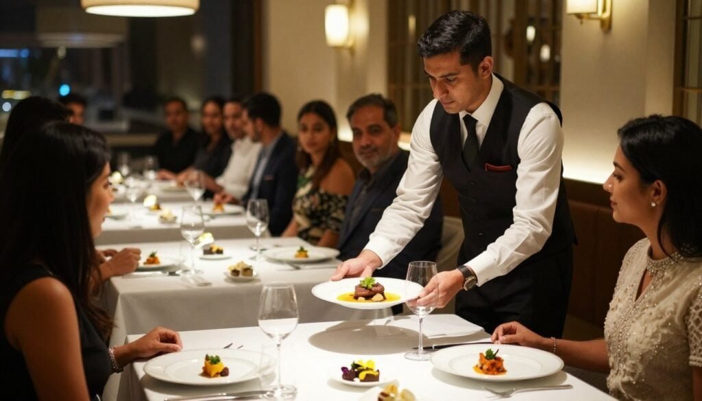 luxury indian dining experience dubai fine service elegant presentation