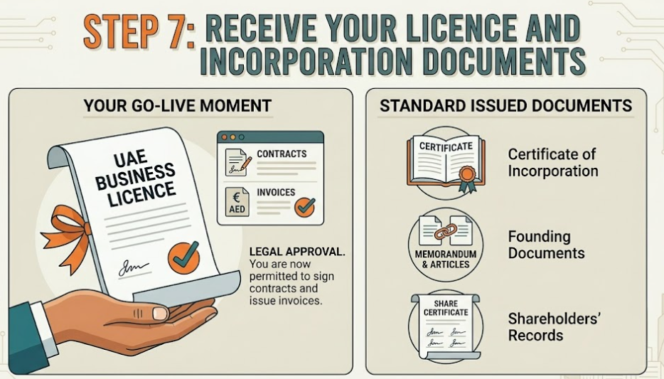 Receive Your Licence and Incorporation Documents