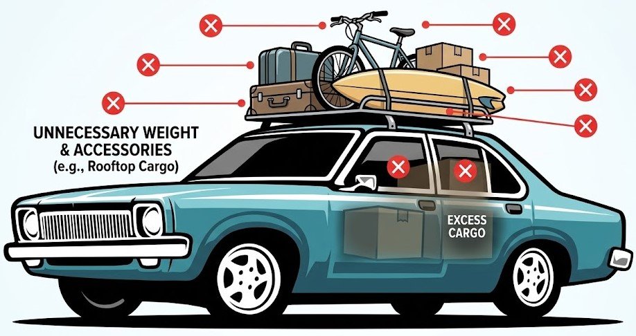 Remove Unnecessary Weight and Roof Accessories 