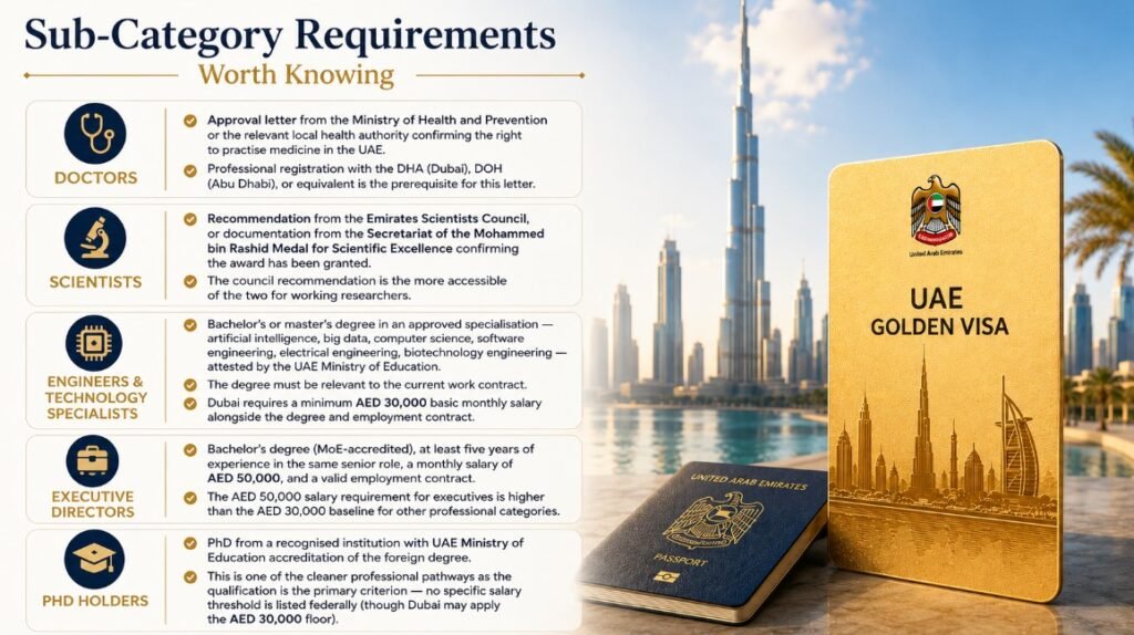 Sub-Category Requirements Worth Knowing