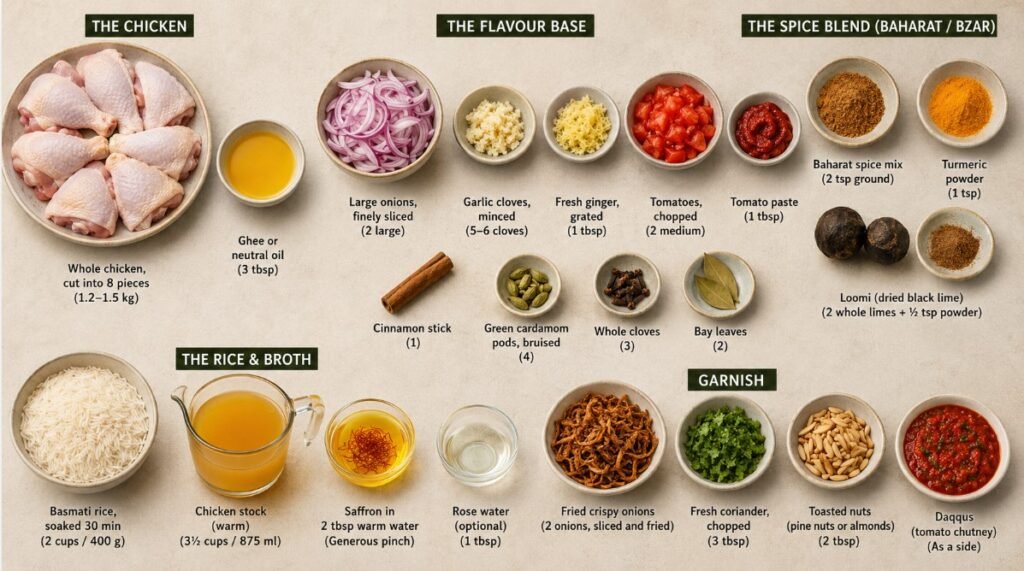 Chicken Machboos Recipe Ingredients