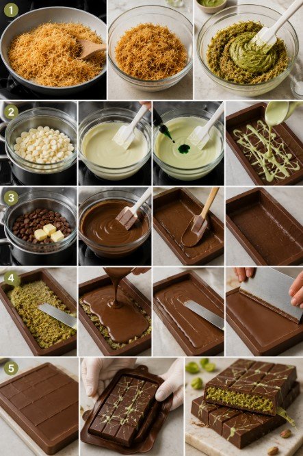 Dubai Chocolate Bar Recipe - Method Step-by-Step