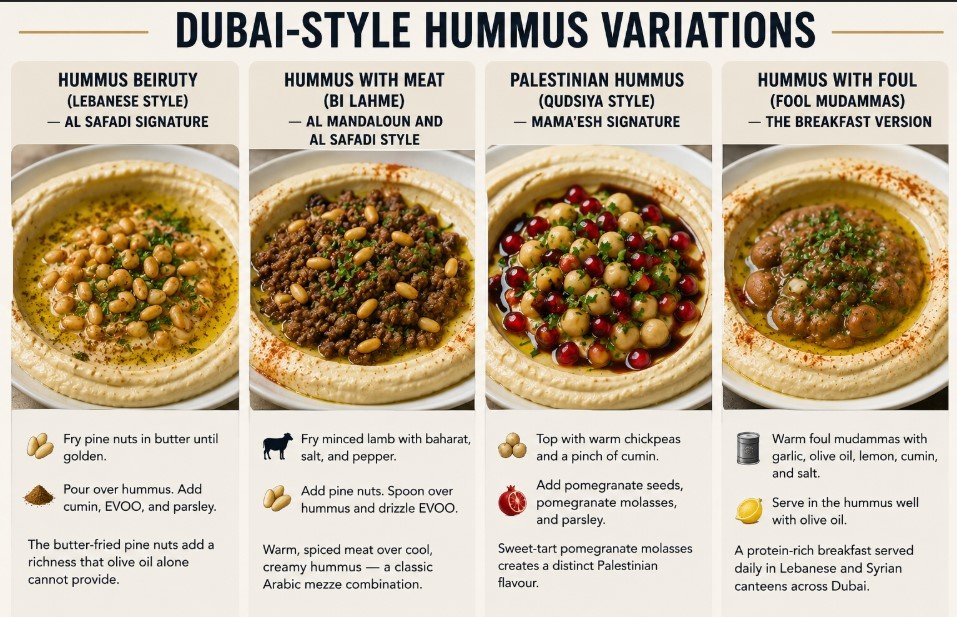 Dubai-Style Hummus Variations