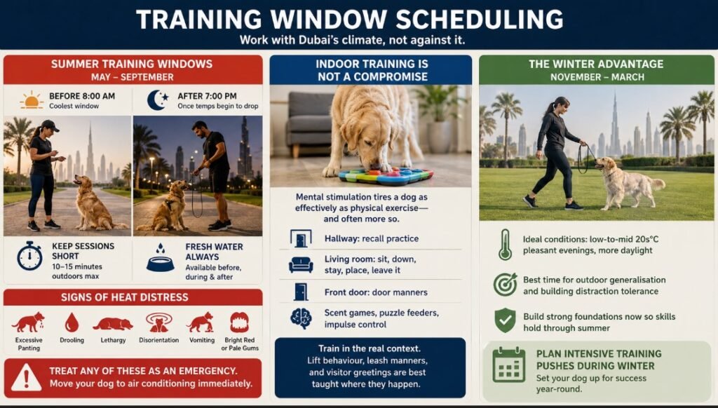 Indoor Training Is Not a Compromise Dubai Dog training