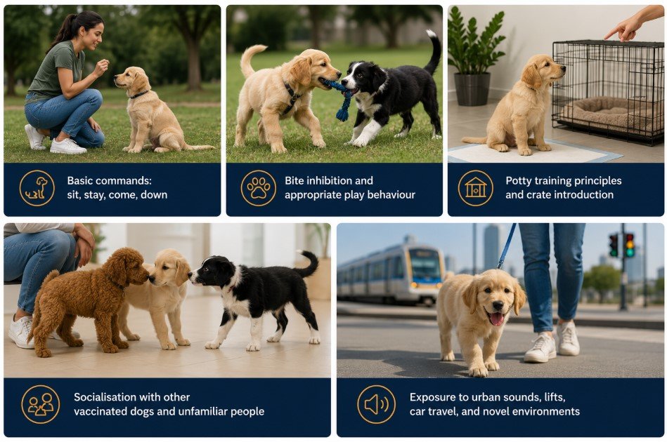 Puppy Socialisation and Foundation Training (8–16 Weeks)