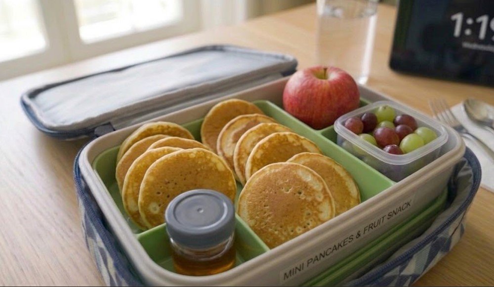 Mini Pancakes with Jam or Honey Dip
