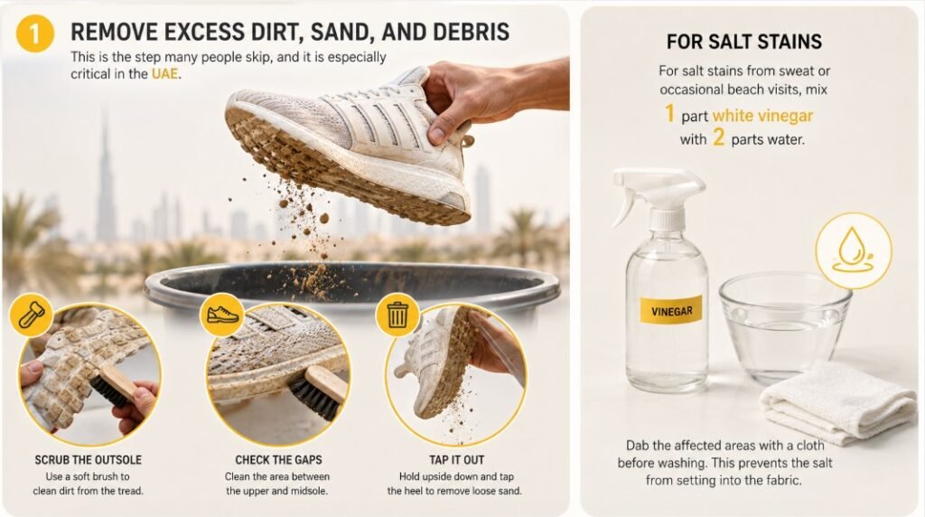 Step 3 Remove Excess Dirt, Sand, and Debris