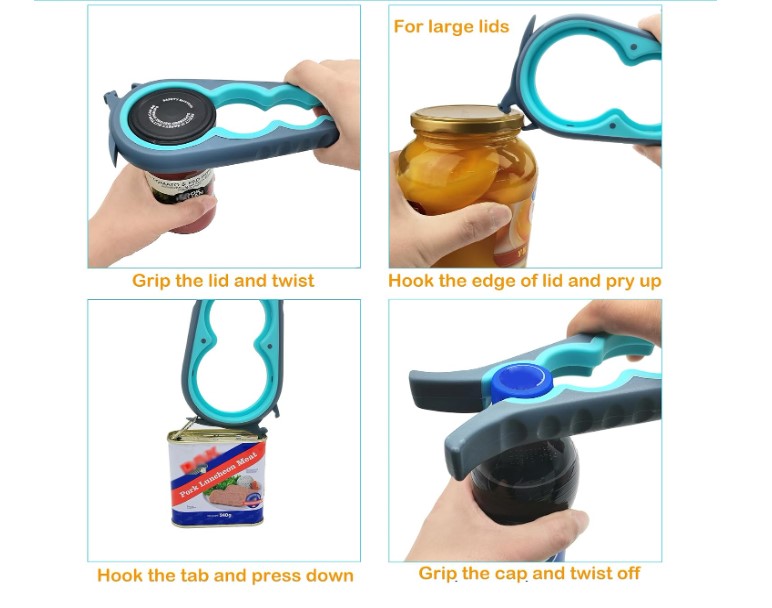 Otstar Bottle Opener and Ring Opener for Weak Hands, Arthritis, Elderly and Kids